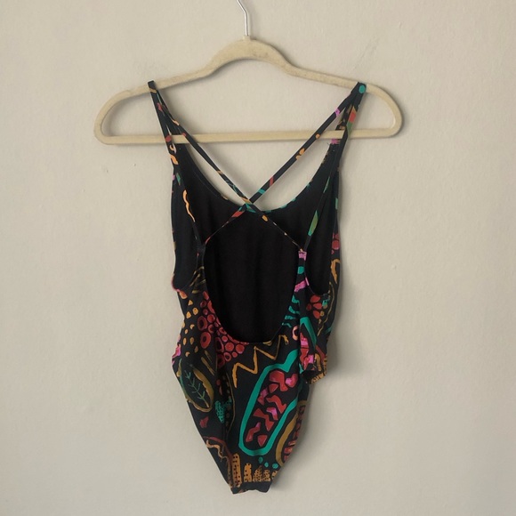 Urban Outfitters Out From Under Printed Strappy Scoop Back One-Piece Swimsuit S - Picture 11 of 11